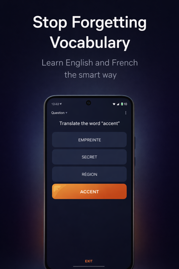 Blingo : learn English French screenshot 1